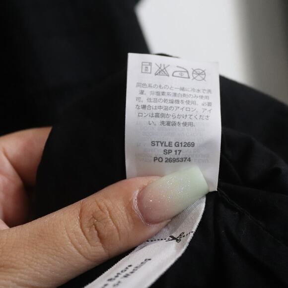 J. Crew Black Flutter Sleeve Eyelet Midi Shift Dress Sz 10 - Picture 7 of 11
